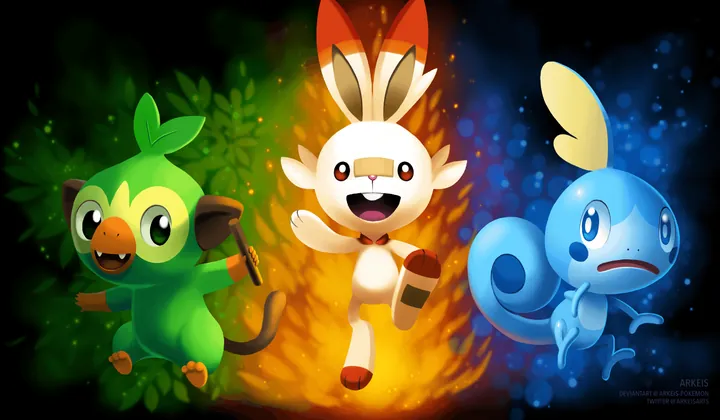 Galar starters playmat